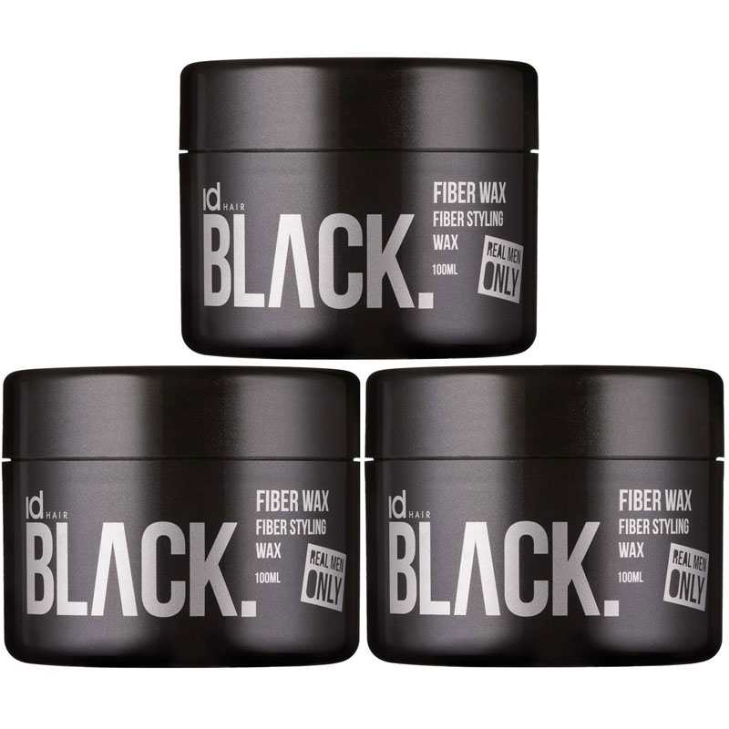 IdHAIR Black Fiber Wax 100ml x 3